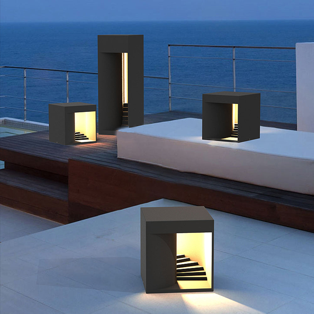 Waterproof Cuboid Outdoor Lamp | Solar