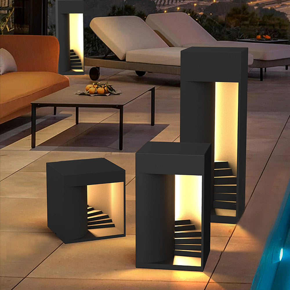 Waterproof Cuboid Outdoor Lamp | Solar