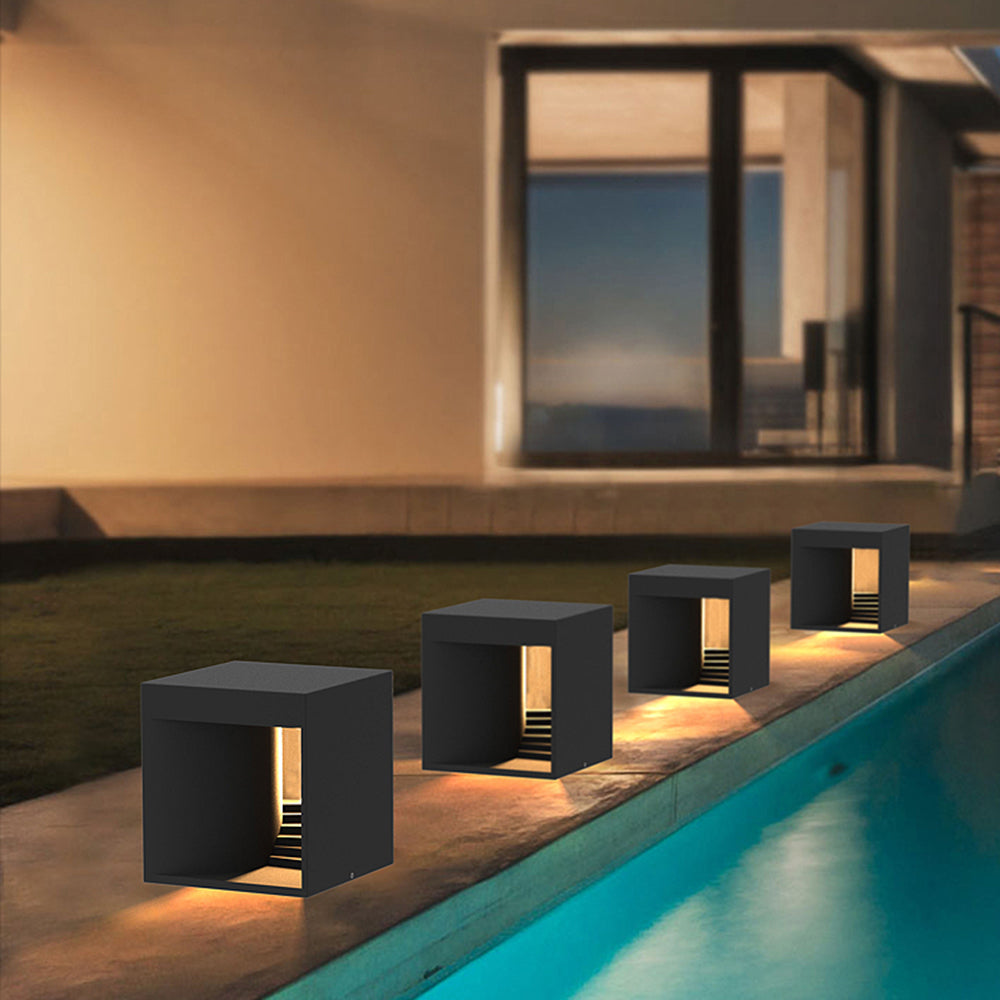 Waterproof Cuboid Outdoor Lamp | Solar