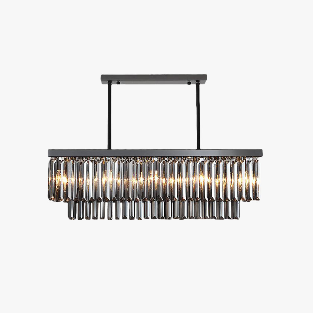 Rectangle Black Pendant Light with Black Glass Shade | Elegant Design for Modern Interiors 1