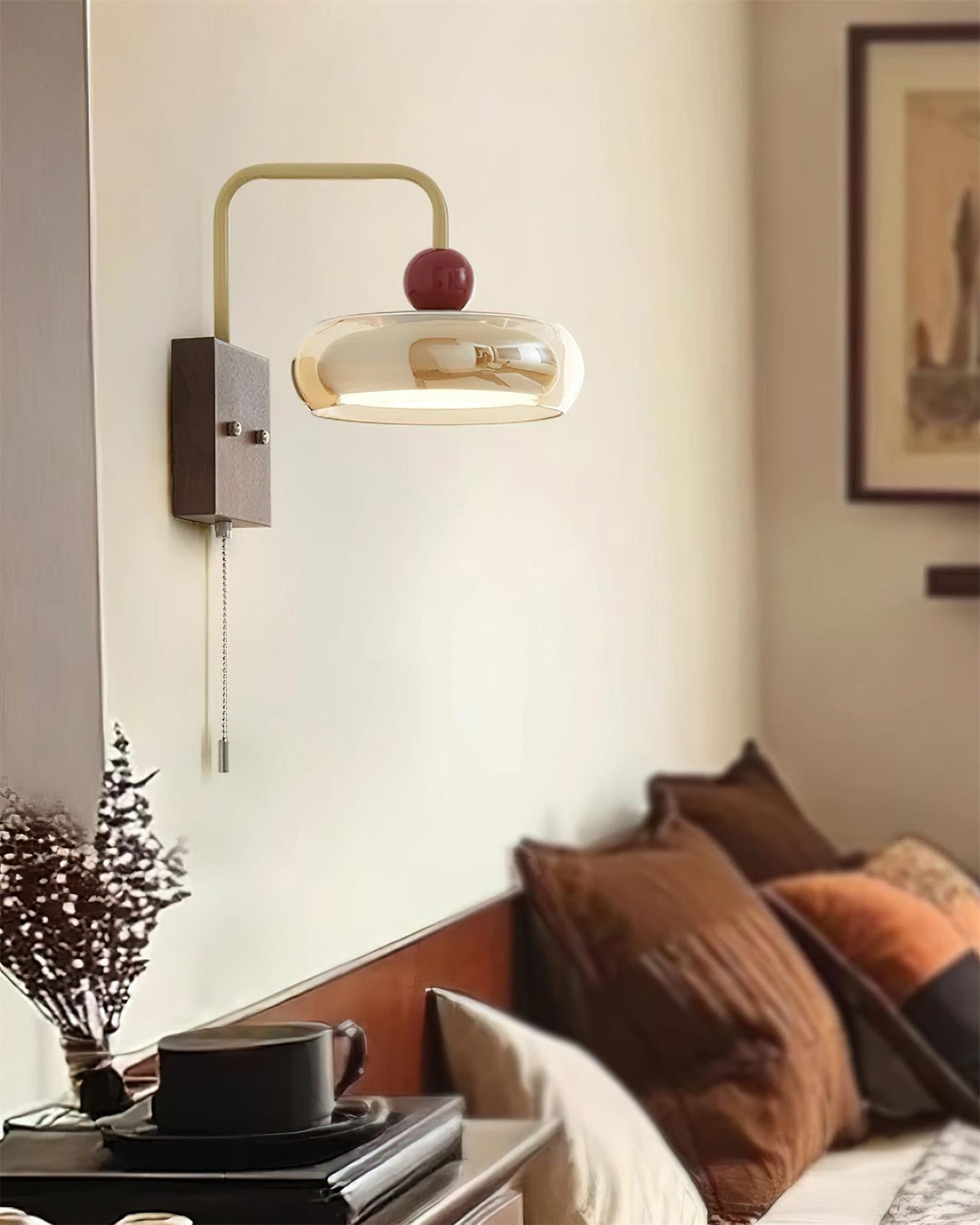 Retro Metal & Glass Wall Lamp | Integrated LED Design for Stylish Home Lighting 2