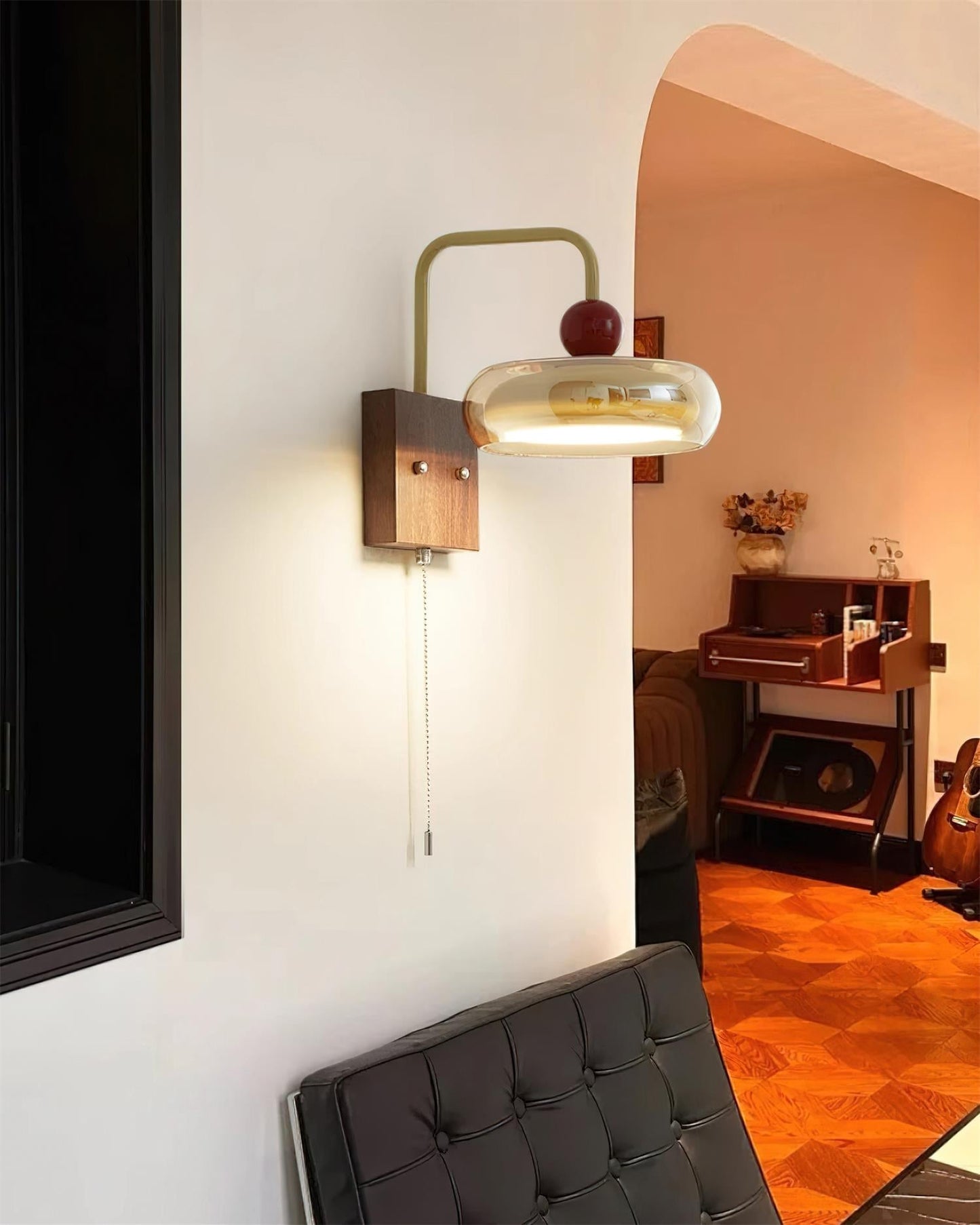 Retro Metal & Glass Wall Lamp | Integrated LED Design for Stylish Home Lighting 3
