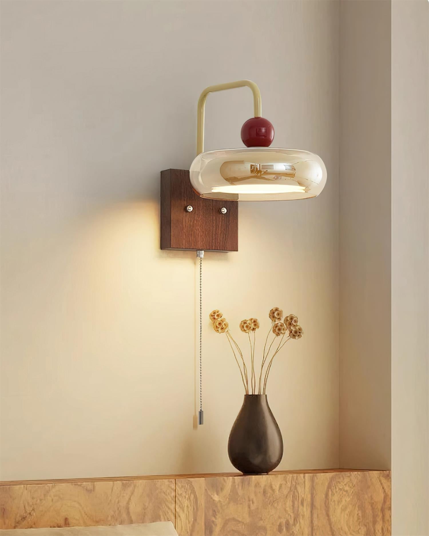 Retro Metal & Glass Wall Lamp | Integrated LED Design for Stylish Home Lighting 5