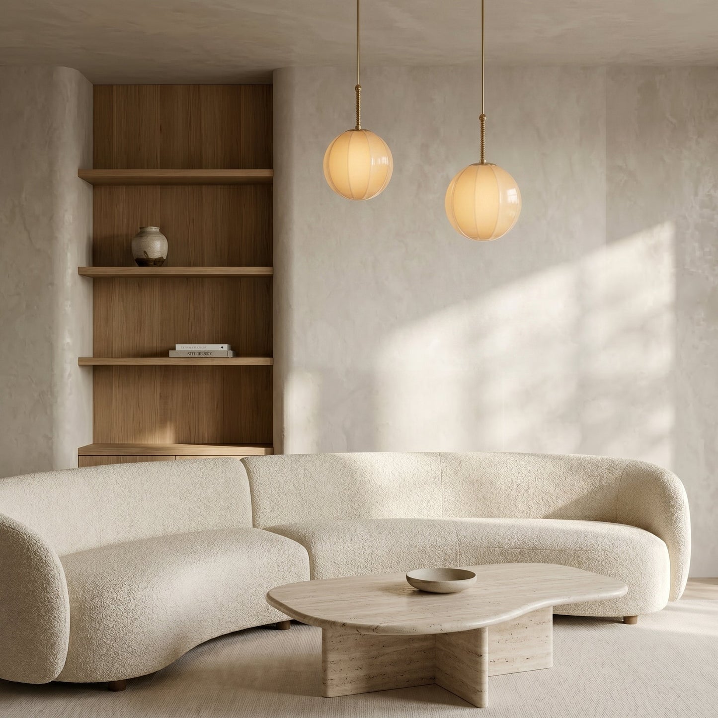 Ribbed Glass Pendant Light | Bell-Shaped Design with Adjustable Height | Modern Kitchen Pendant Lighting for Focused Illumination 6