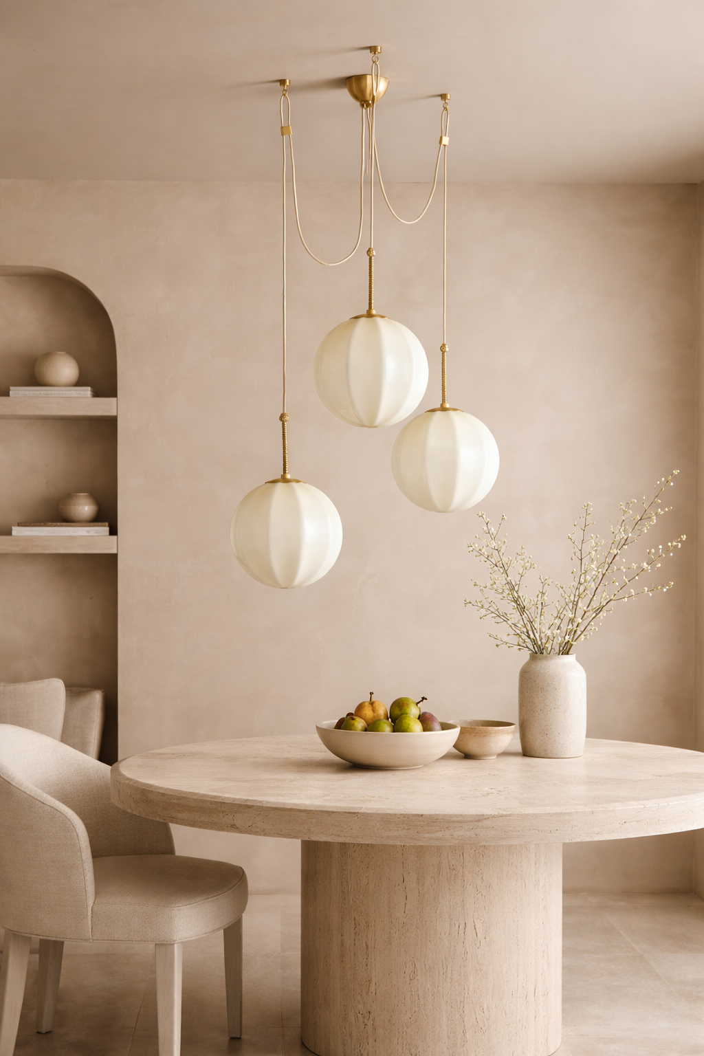Ribbed Glass Pendant Light | Bell-Shaped Design with Adjustable Height | Modern Kitchen Pendant Lighting for Focused Illumination 8
