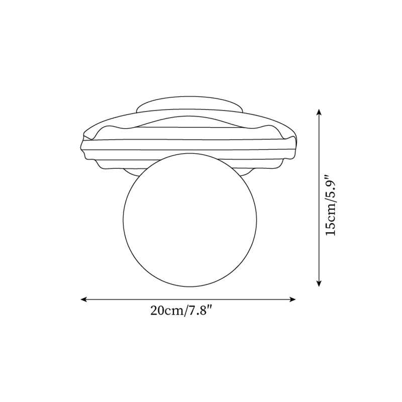 Ritta Collection | Flush Mount Ceiling Light Fixture with Travertine Base | Soft Illumination for Modern Ambiance 5