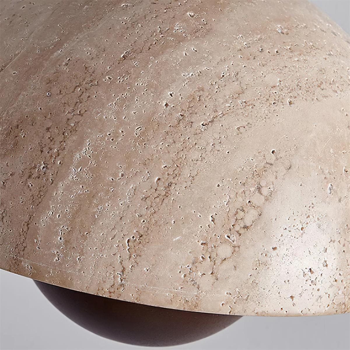 Ritta Collection | Travertine Pendant Lighting with Adjustable Height | Modern Design for Cozy Ambiance 5