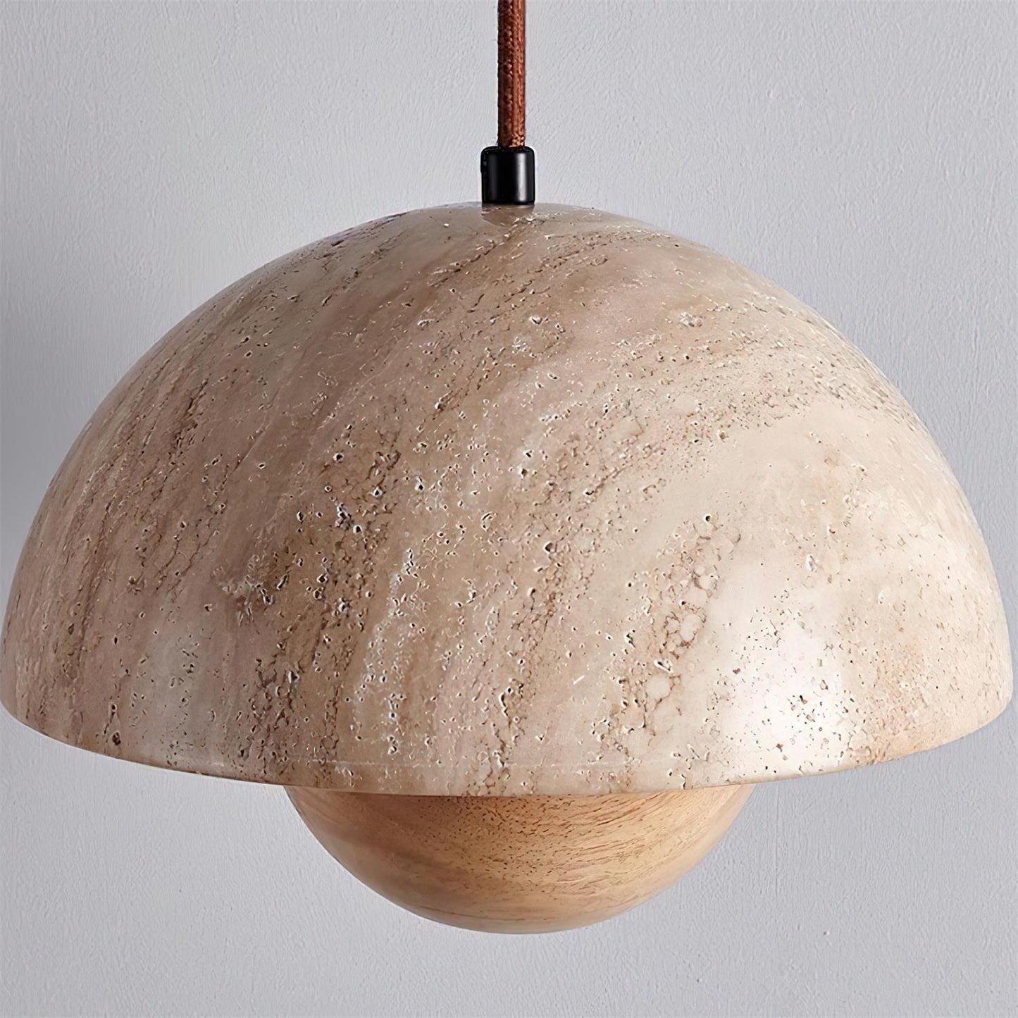 Ritta Collection | Travertine Pendant Lighting with Adjustable Height | Modern Design for Cozy Ambiance 7