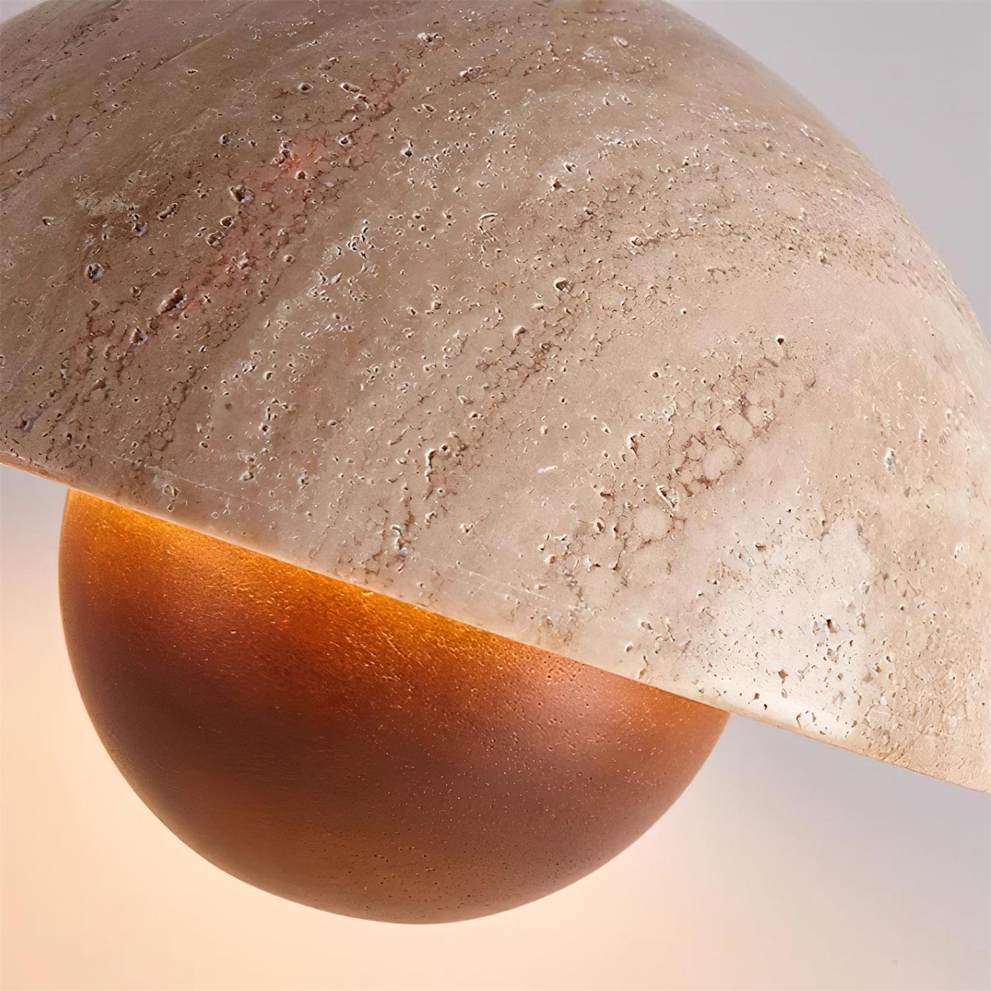 Ritta Collection | Travertine Pendant Lighting with Adjustable Height | Modern Design for Cozy Ambiance 8