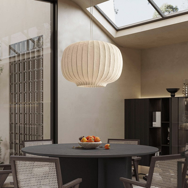 Ritta Retro Lantern Pendant Light | Metal & Silk Design with Adjustable Height | Elegant Ceiling Light Fixture for Dining and Bedroom 6