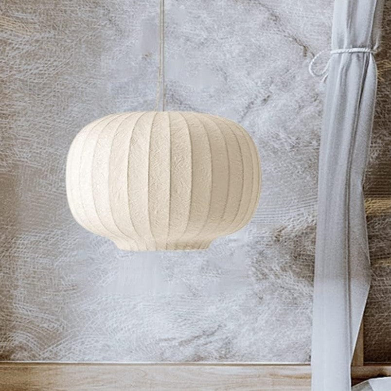 Ritta Retro Lantern Pendant Light | Metal & Silk Design with Adjustable Height | Elegant Ceiling Light Fixture for Dining and Bedroom 7