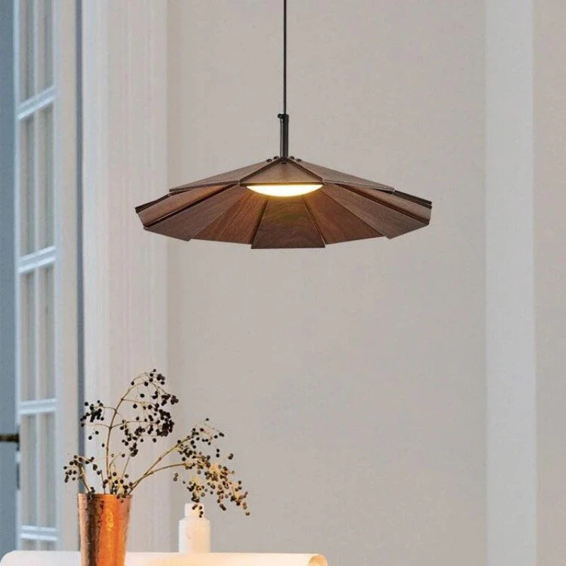 Ritta Vintage Wood Pendant Light | Model A/B | Wood/Walnut
