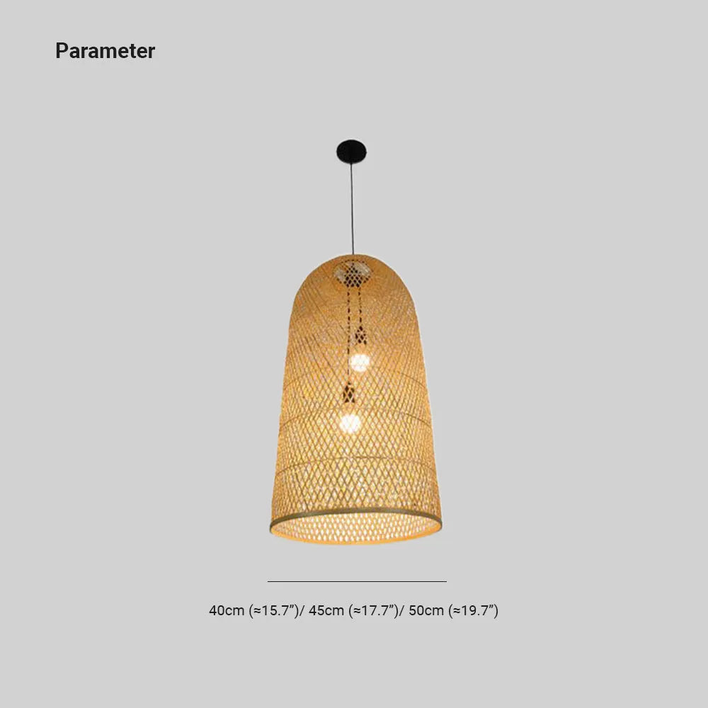 Ritta Bamboo Pendant Light | Rustic | Dia 40/45/50cm