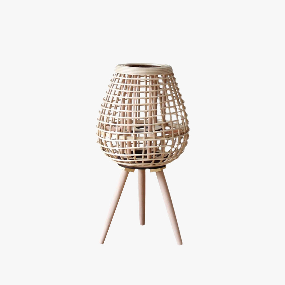 Ritta Wood & Rattan Floor Lamp | 3 Sizes