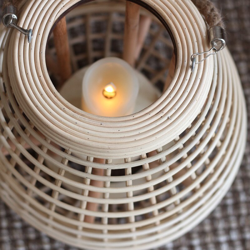 Ritta Wood & Rattan Floor Lamp | 3 Sizes