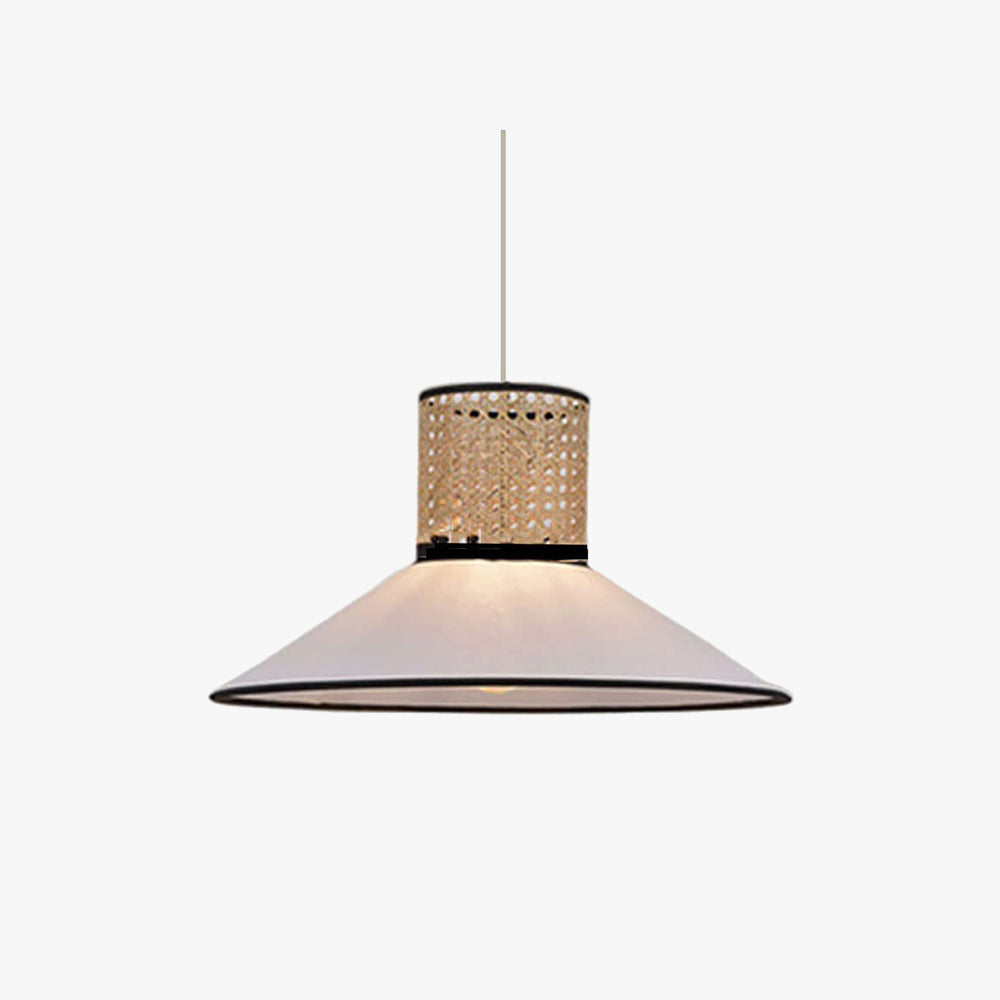 Ritta Rattan & Fabric Pendant Light | Dia 30-50cm