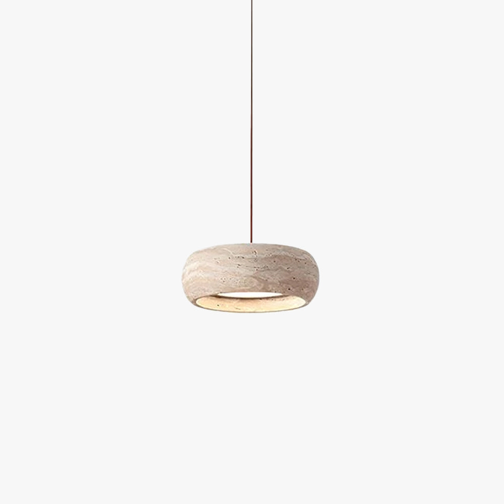 Ritta | Pendant Light with Natural Travertine Design & Dimmable Feature | Elegant Kitchen Pendant Lighting for Ambient Glow 1