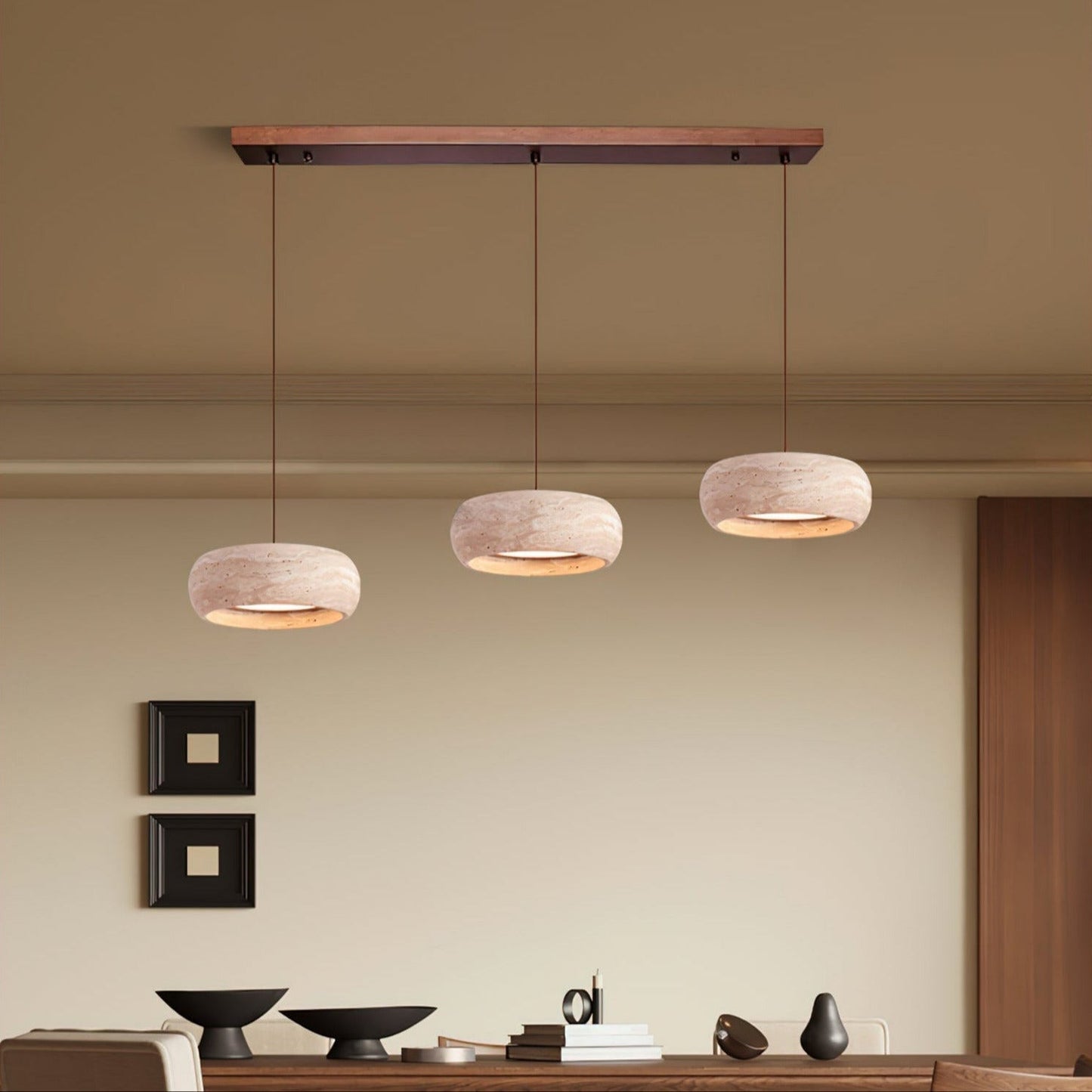 Ritta | Pendant Light with Natural Travertine Design & Dimmable Feature | Elegant Kitchen Pendant Lighting for Ambient Glow 4