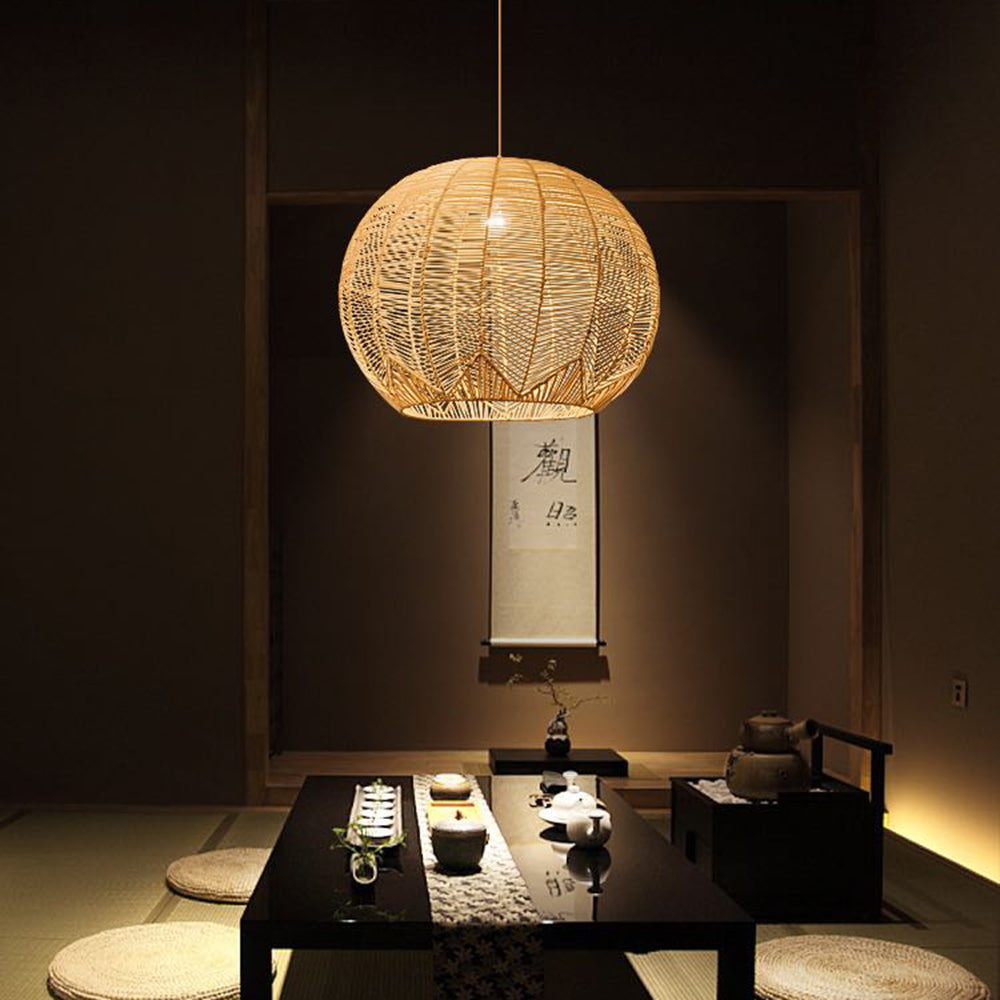 Ritta Round Rattan Pendant Light | 4 Sizes