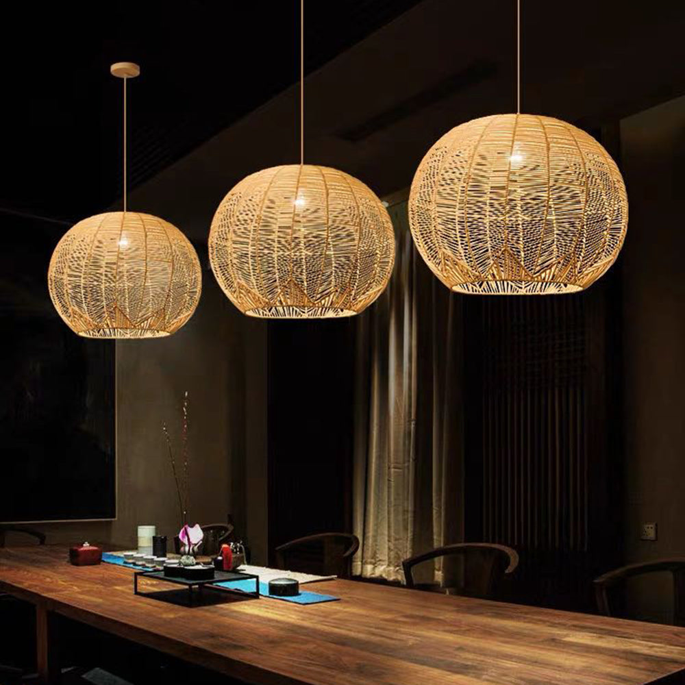 Ritta Round Rattan Pendant Light | 4 Sizes