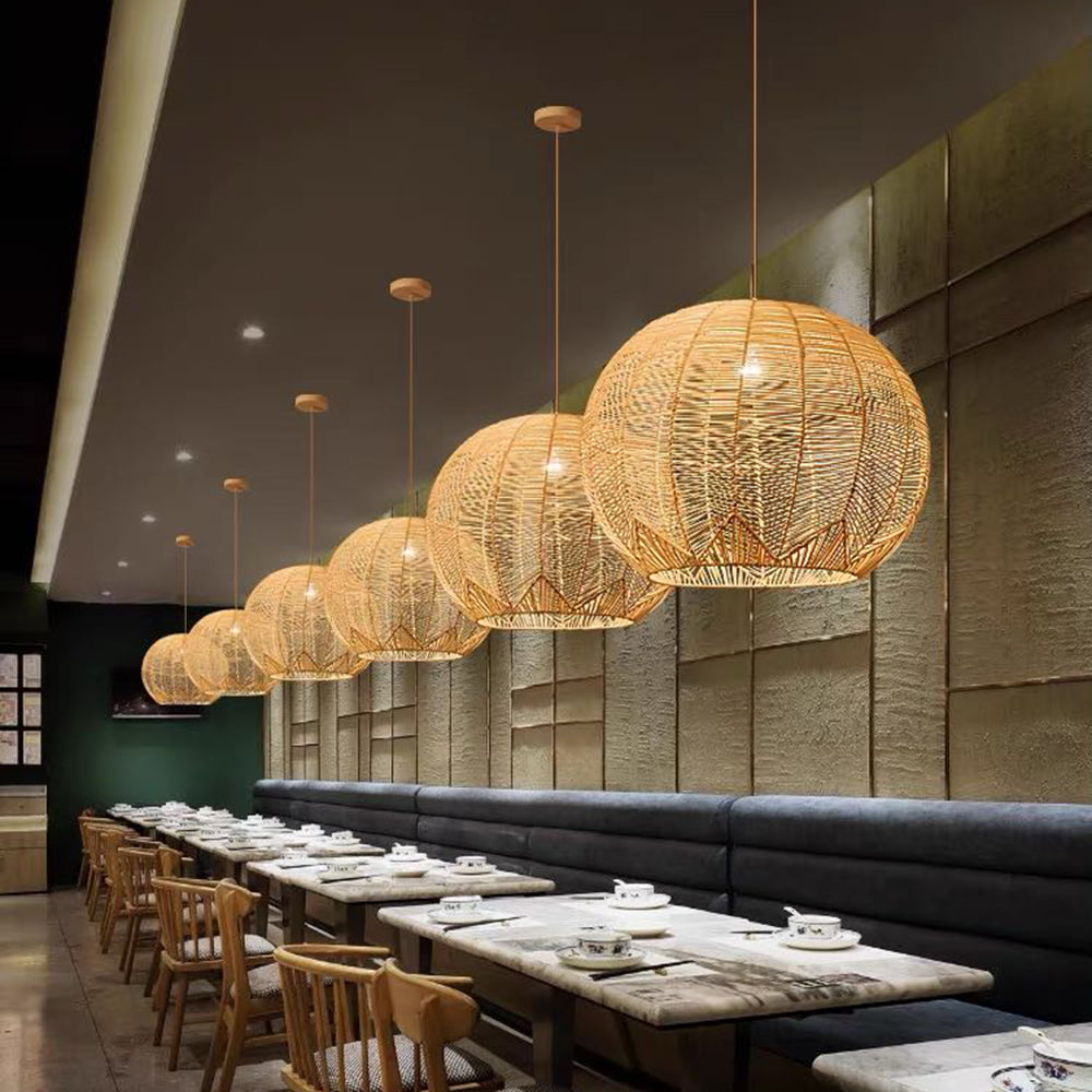 Ritta Round Rattan Pendant Light | 4 Sizes