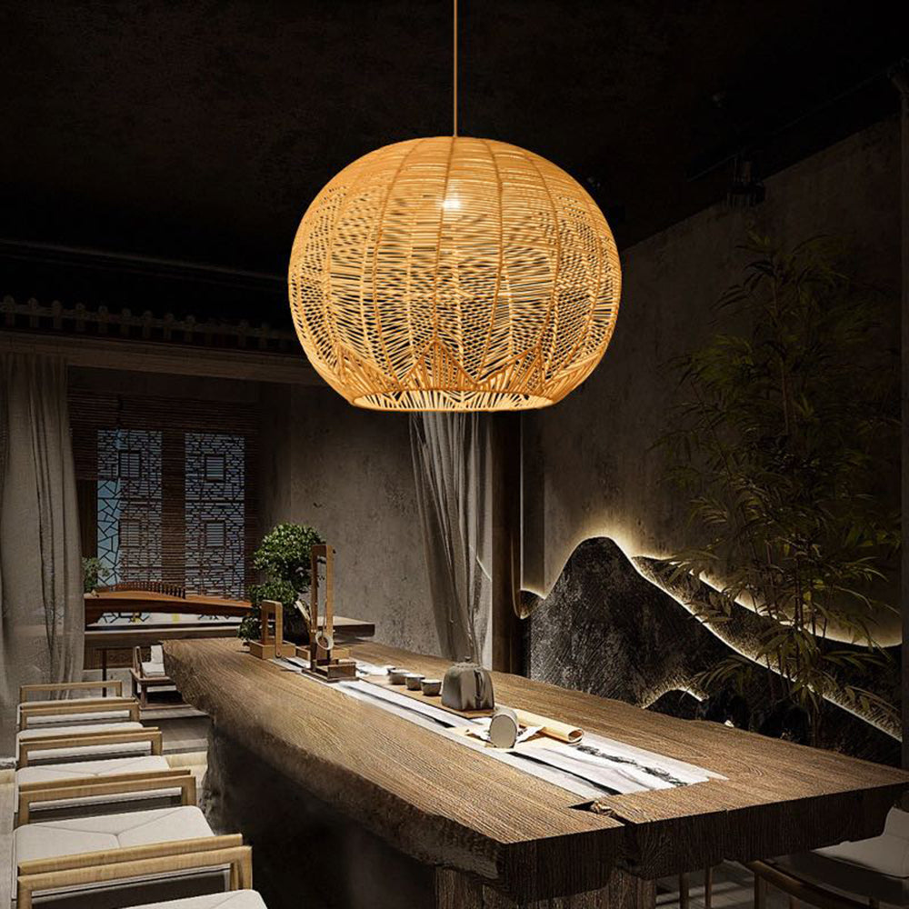 Ritta Round Rattan Pendant Light | 4 Sizes