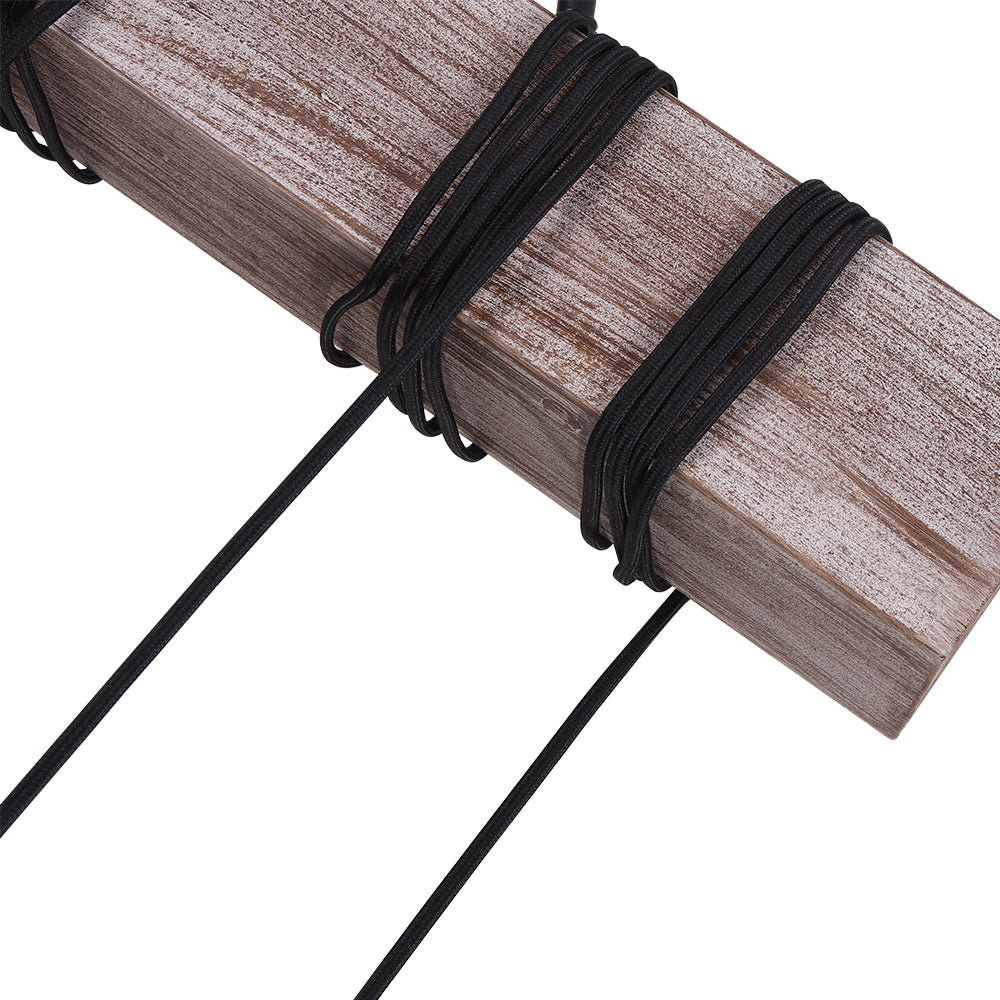 8-Light Rustic Wooden Farmhouse Light