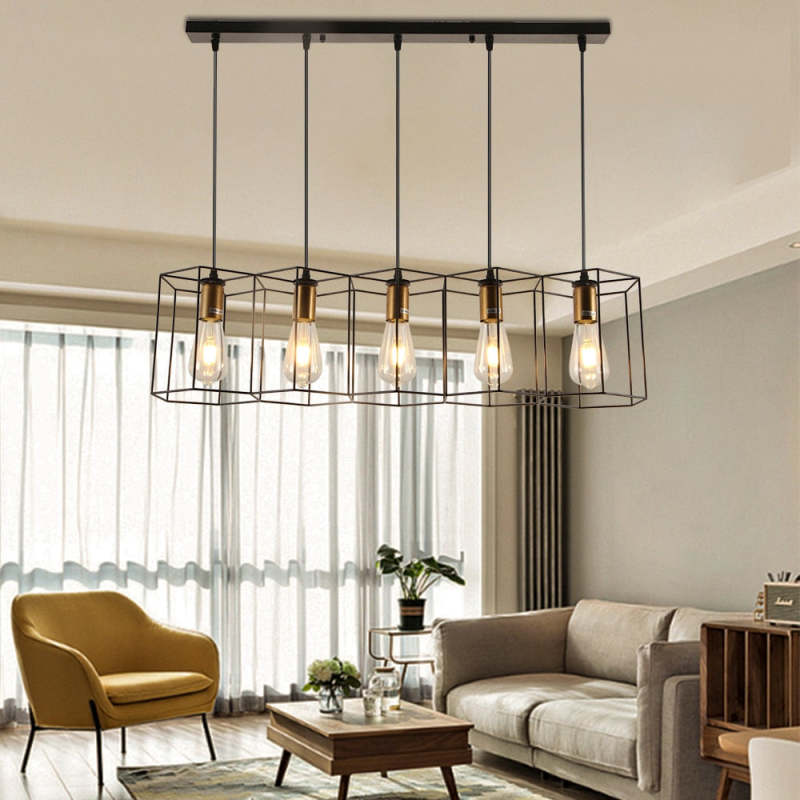 Rustic Hexagonal Pendant Light | Black | Model A/B/C/D
