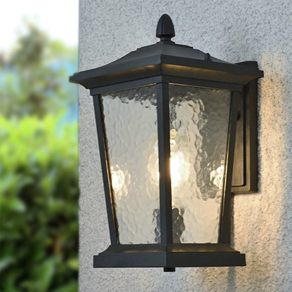 Rustic Charm | Waterproof Outdoor Wall Lamp with Glass Shade | Durable Design for Elegant Illumination 1