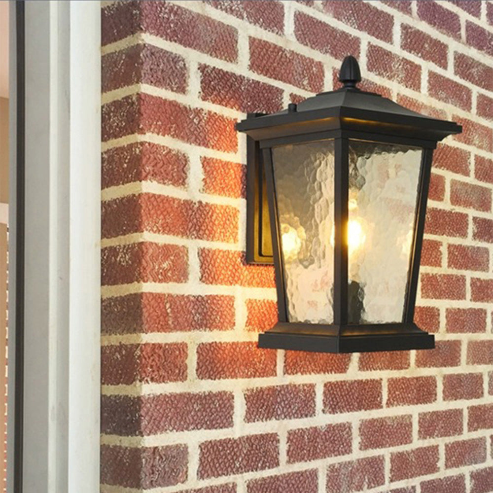 Rustic Charm | Waterproof Outdoor Wall Lamp with Glass Shade | Durable Design for Elegant Illumination 2
