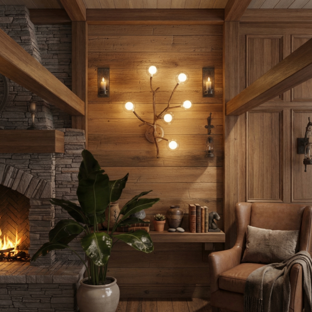 Rustic Elegance | Modern Chandelier Light with Glass Bubble Shades | Adjustable Height for Cozy Dining Ambiance