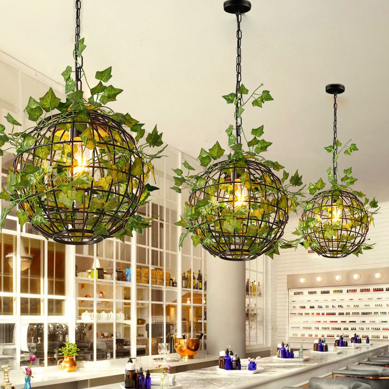 Rustic Globe Pendant Light | Elegant Metal Design with Adjustable Cord | Perfect for Kitchen Pendant Lighting 2