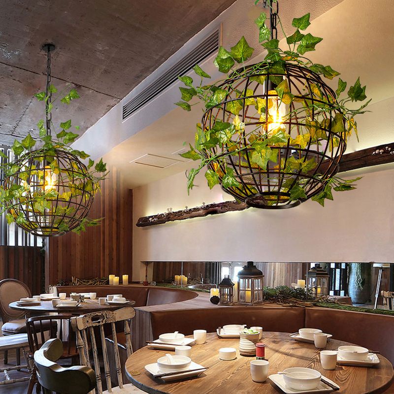 Rustic Globe Pendant Light | Elegant Metal Design with Adjustable Cord | Perfect for Kitchen Pendant Lighting 3