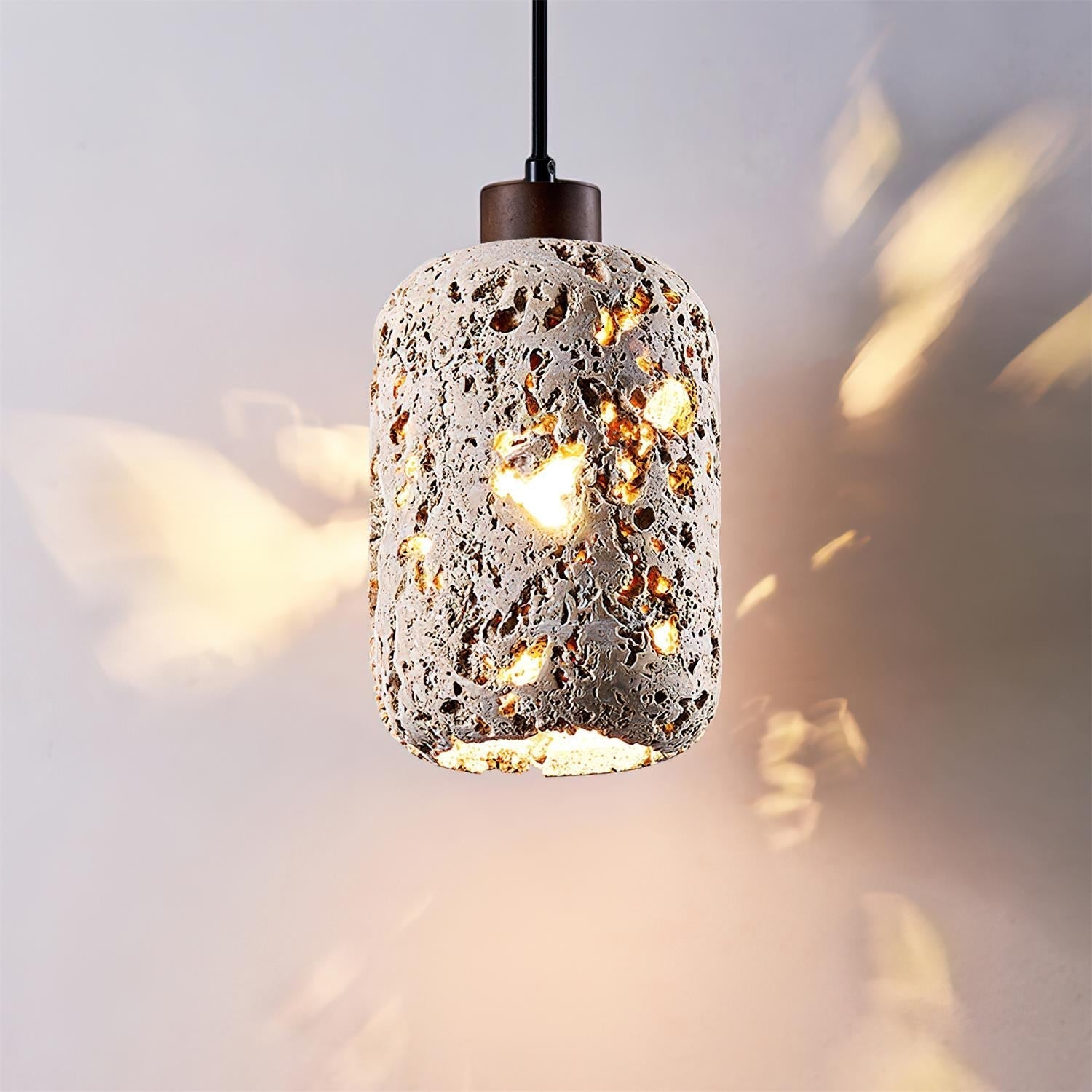 Rustic Wall Lamp | Elegant Wall Sconce Lighting with Travertine Body & Metal Accents for Home Decor 8