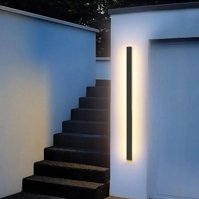 Aurora RGB wall lamp mounted outdoors