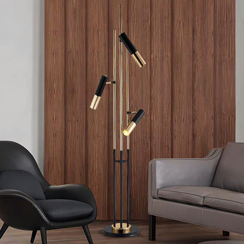 Salgado Tall Metal Floor Lamp | 3 Bulbs