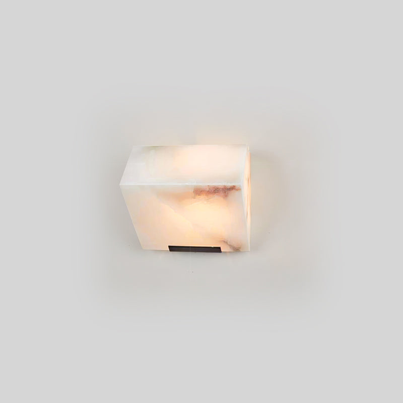Sculptural Alabaster Wall Lamp | Integrated LED Wall Sconce Lighting for Elegant Indoor Illumination 0