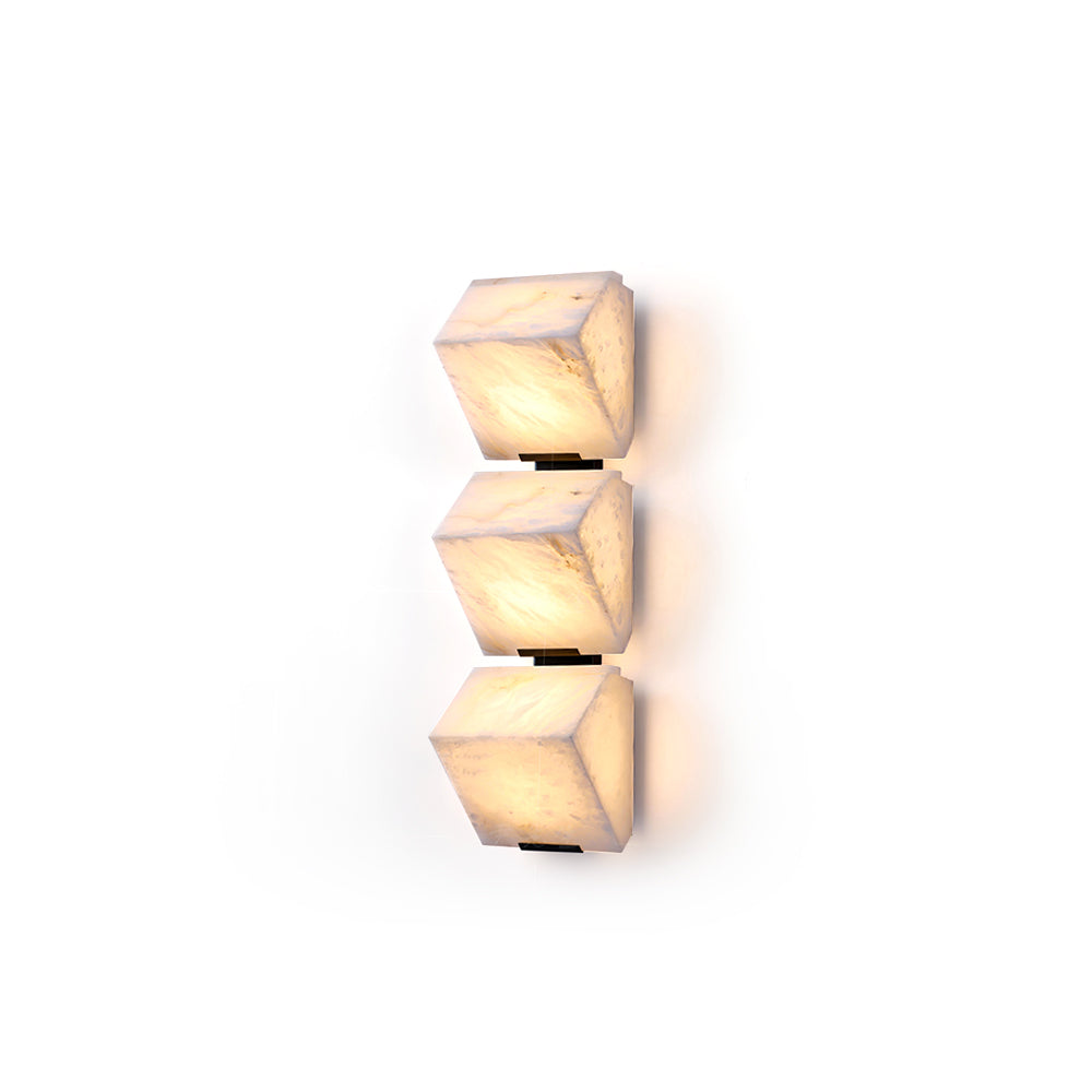 Sculptural Alabaster Wall Lamp | Integrated LED Wall Sconce Lighting for Elegant Indoor Illumination 1