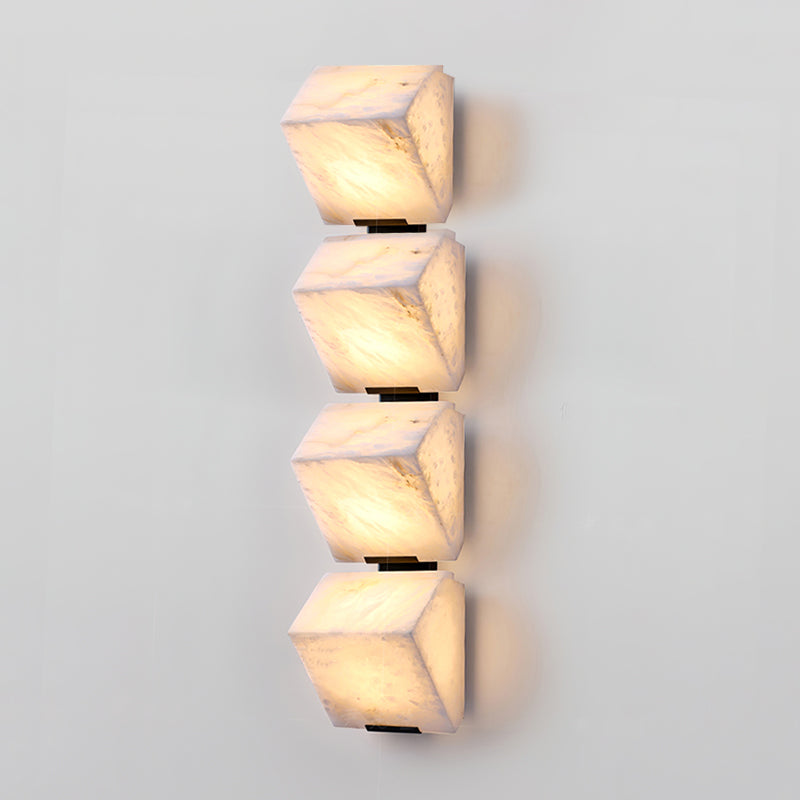 Sculptural Alabaster Wall Lamp | Integrated LED Wall Sconce Lighting for Elegant Indoor Illumination 10