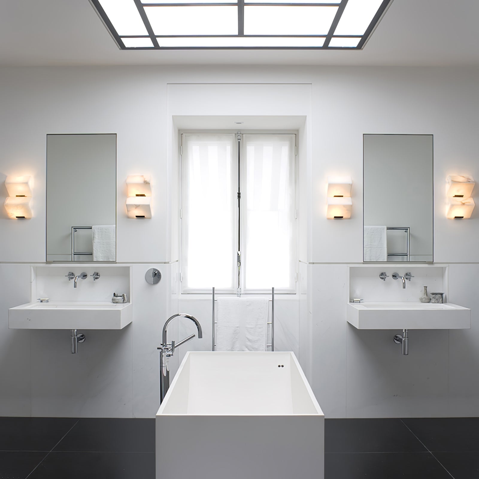 Sculptural Alabaster Wall Lamp | Integrated LED Wall Sconce Lighting for Elegant Indoor Illumination 4
