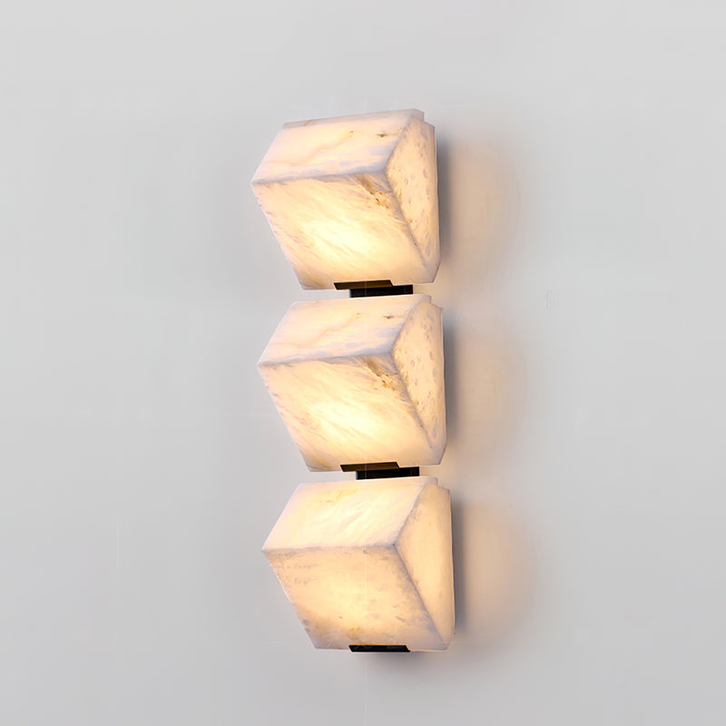 Sculptural Alabaster Wall Lamp | Integrated LED Wall Sconce Lighting for Elegant Indoor Illumination 9