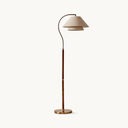 Sculptural Arc Floor Lamp with Layered Shades for Soft Ambient Lighting 0