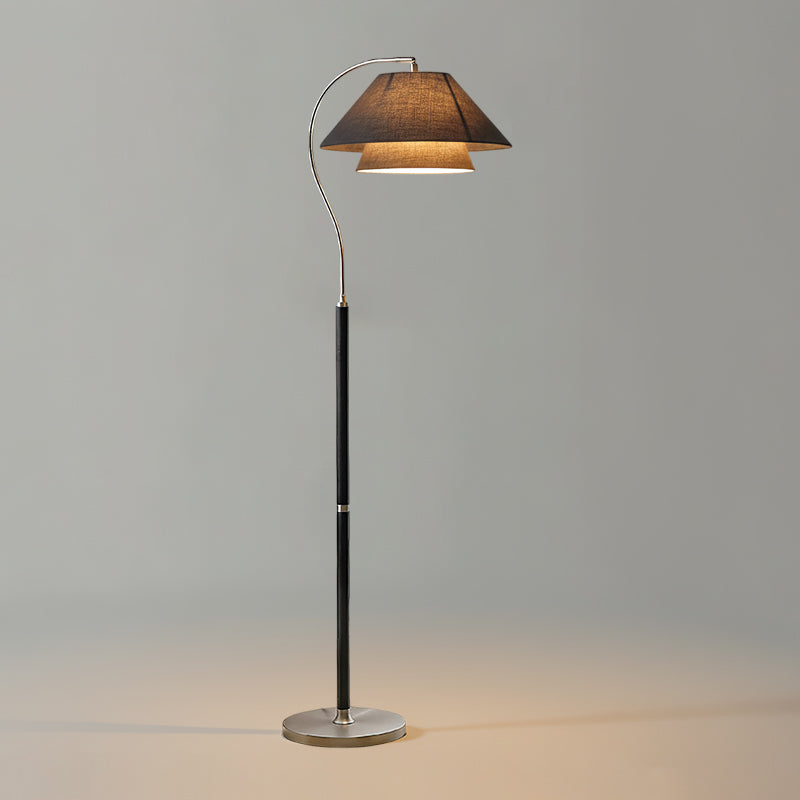 Sculptural Arc Floor Lamp with Layered Shades for Soft Ambient Lighting 10