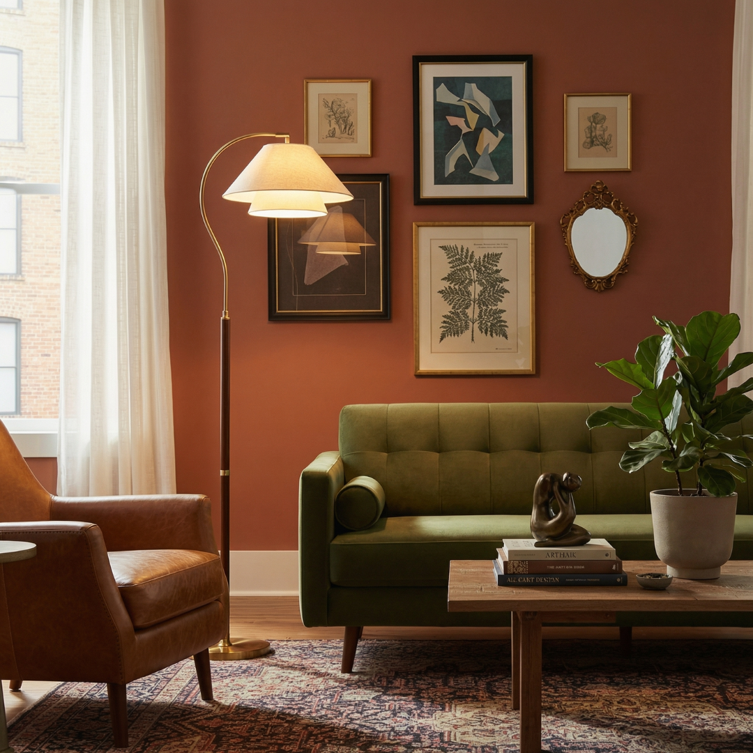 Sculptural Arc Floor Lamp with Layered Shades for Soft Ambient Lighting 5