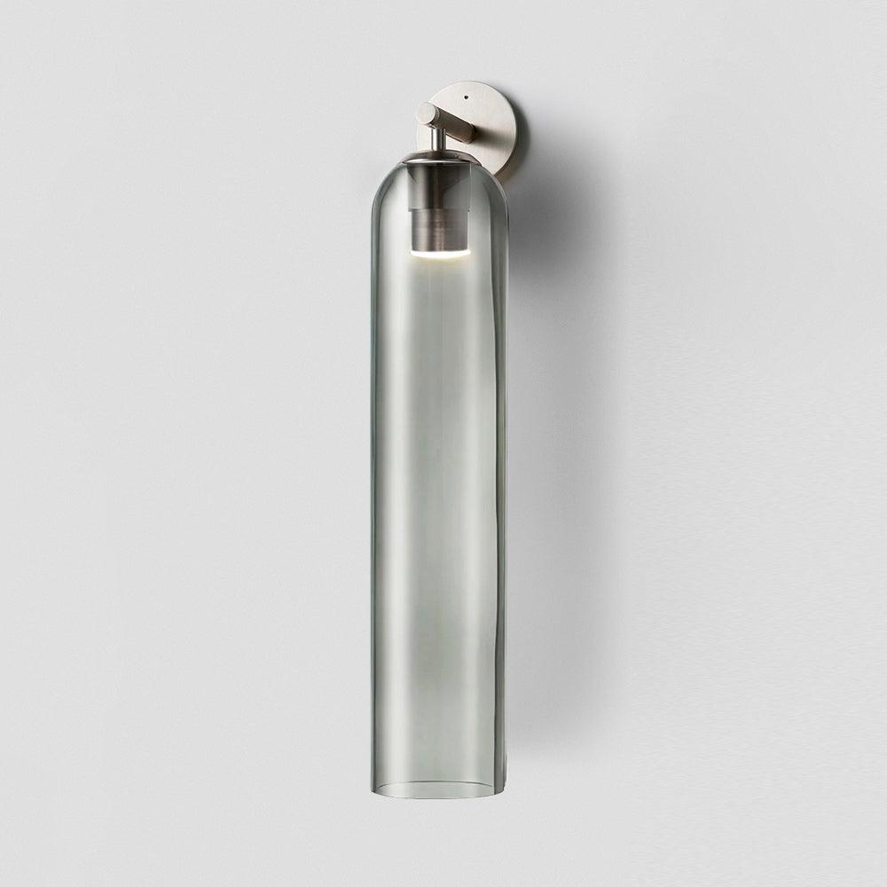 Sculptural Glass Wall Sconce | Cylindrical Design with Soft Diffused Glow for Elegant Lighting 10