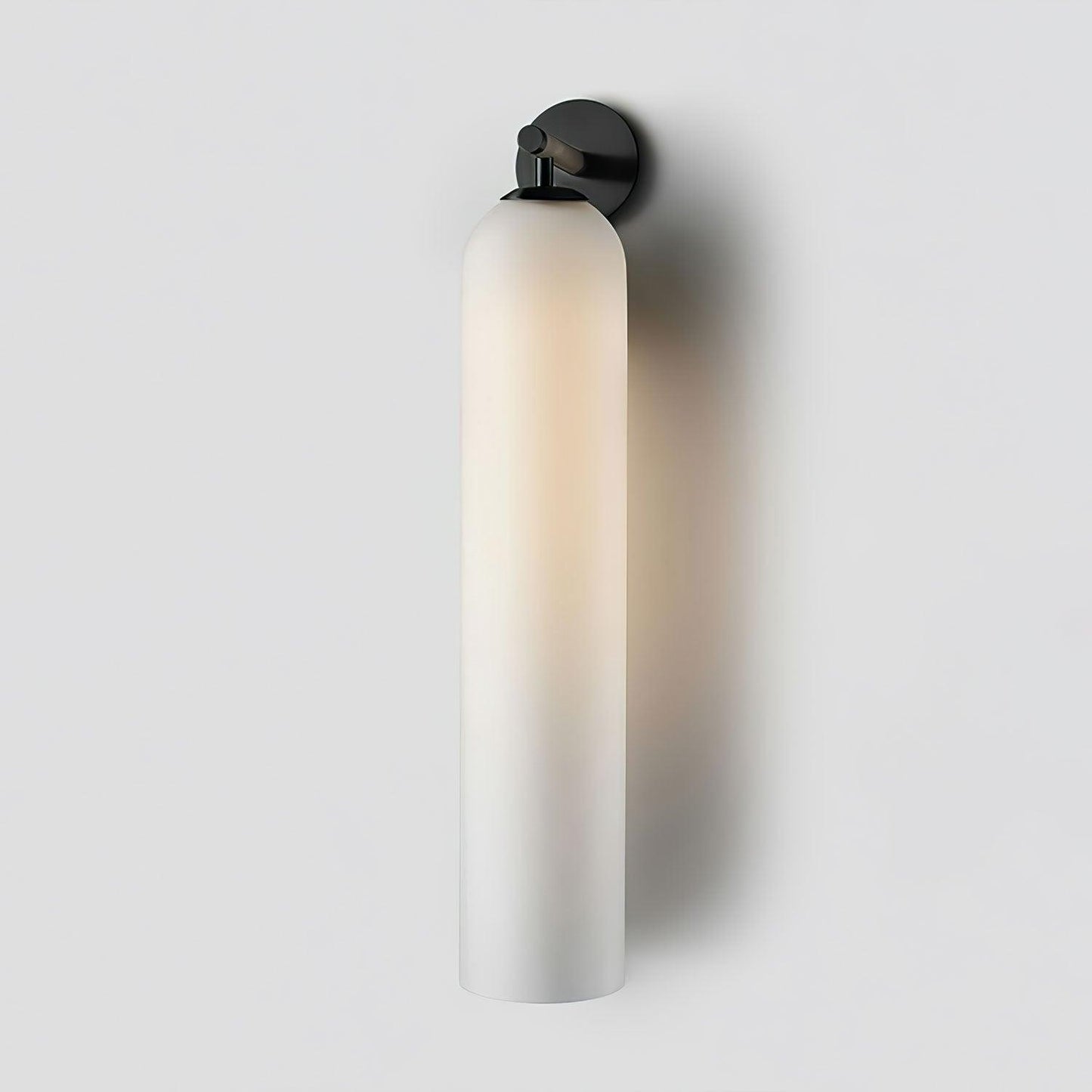 Sculptural Glass Wall Sconce | Cylindrical Design with Soft Diffused Glow for Elegant Lighting 11