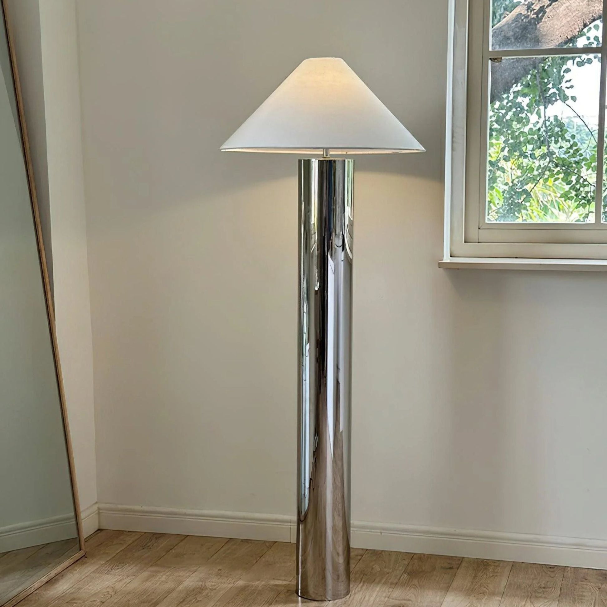 Sculptural Stainless Steel Floor Lamp | Minimal Design for Elegant Living Room Lighting 2