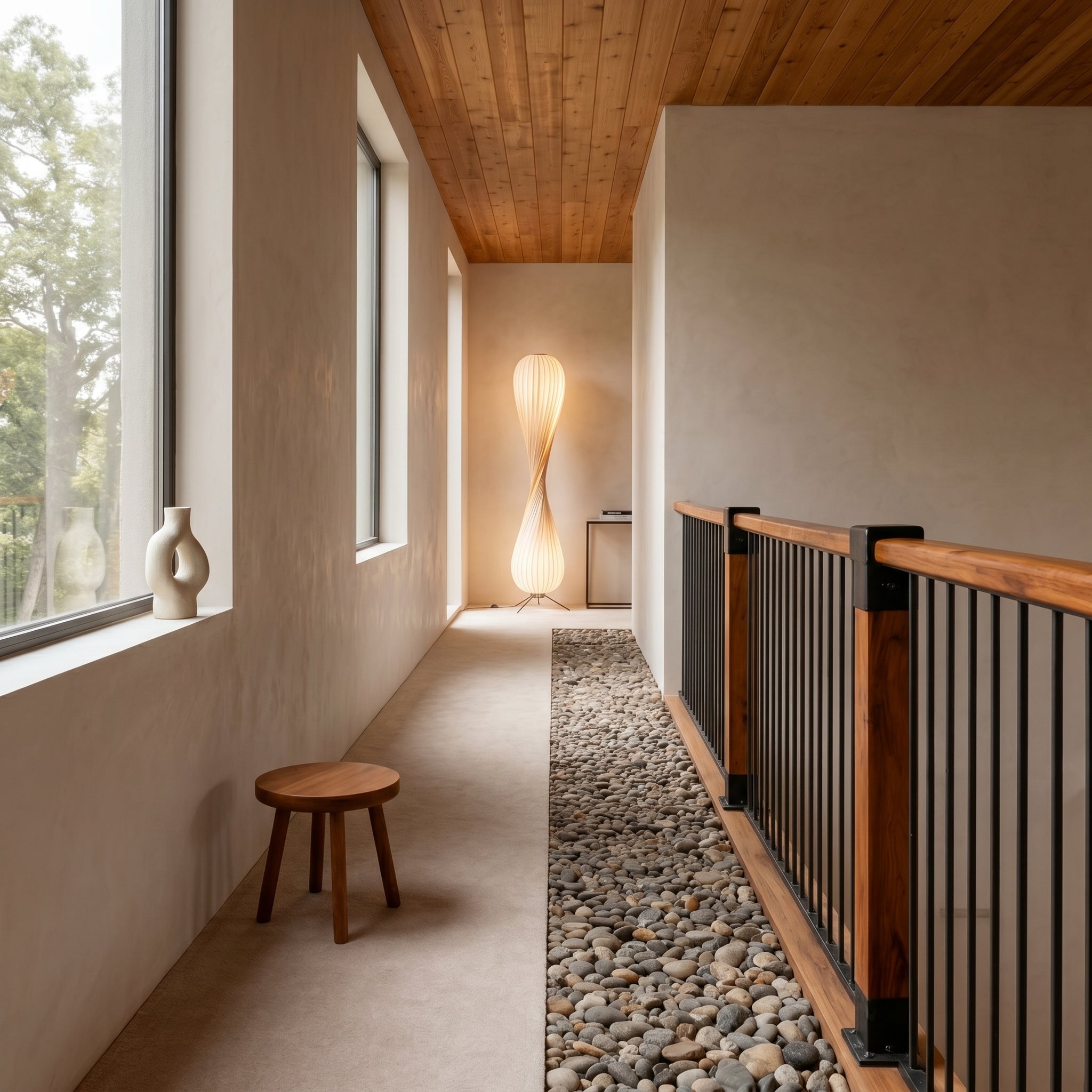 Aven Twisted Wood Table Lamp | 2 Sizes