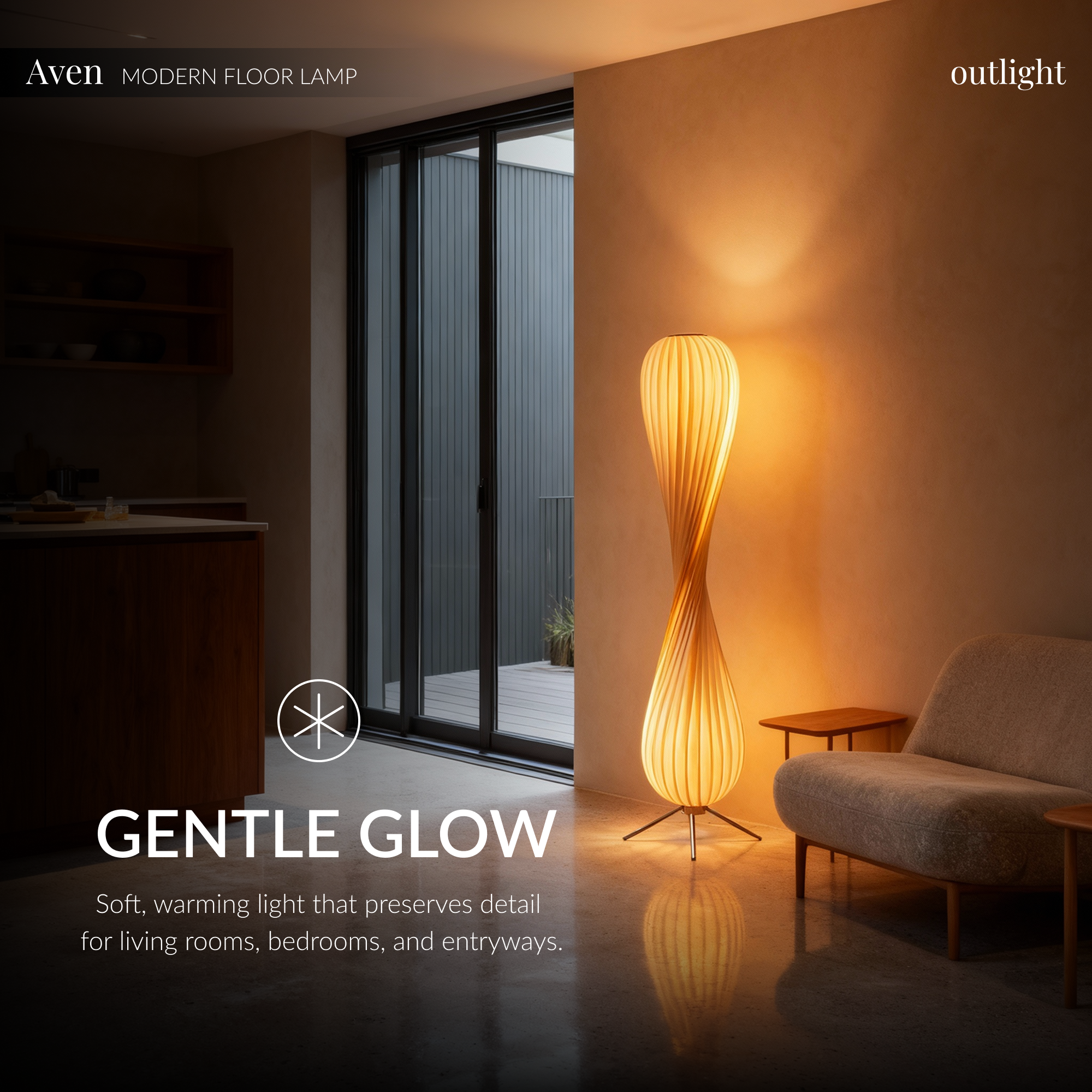 Aven Twisted Wood Table Lamp | 2 Sizes