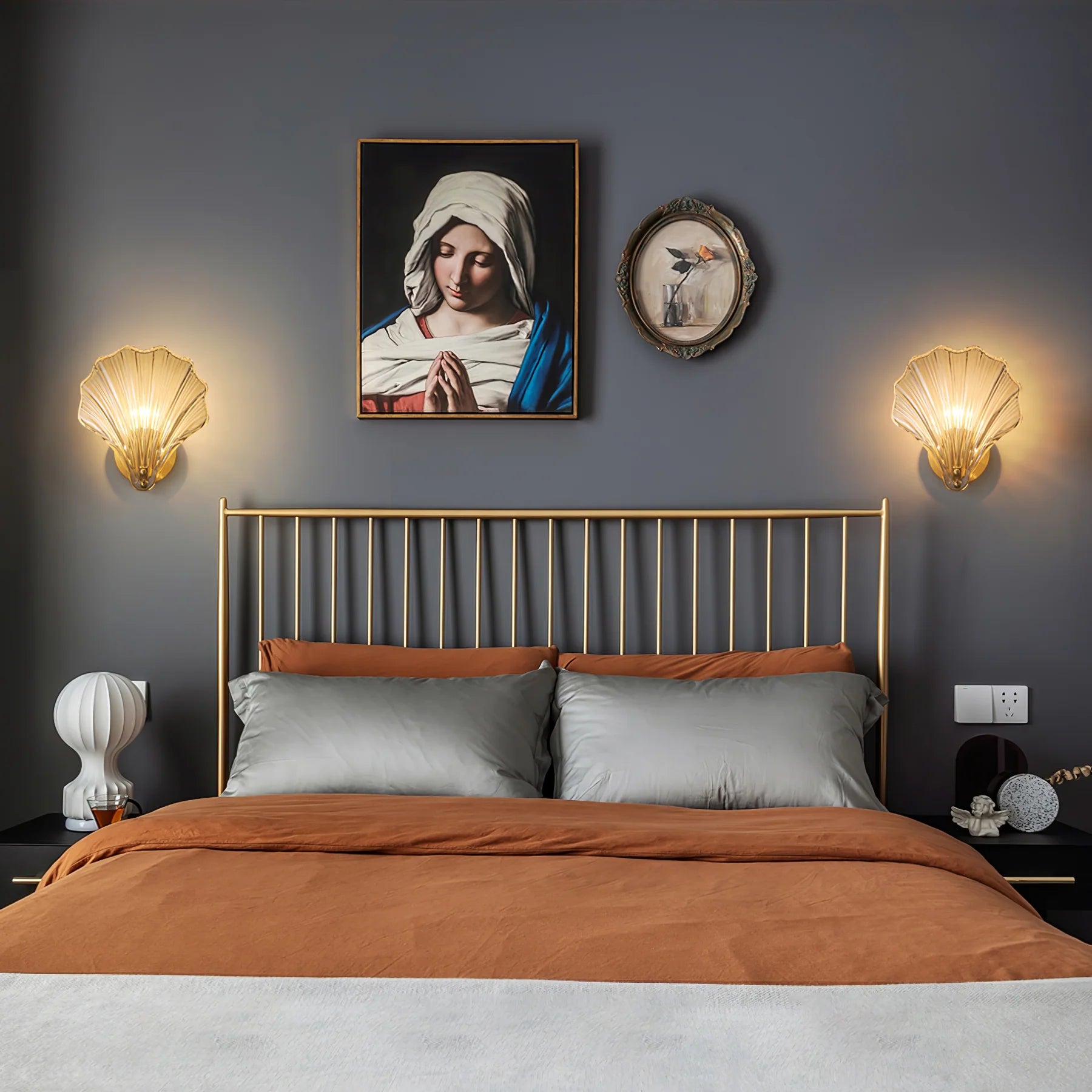 Orr Shell Glass Wall Light